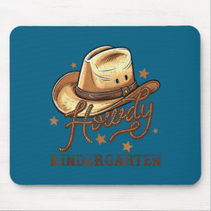 Kindergarten Teacher Rodeo Cowboy Western Howdy Ki Mouse Pad