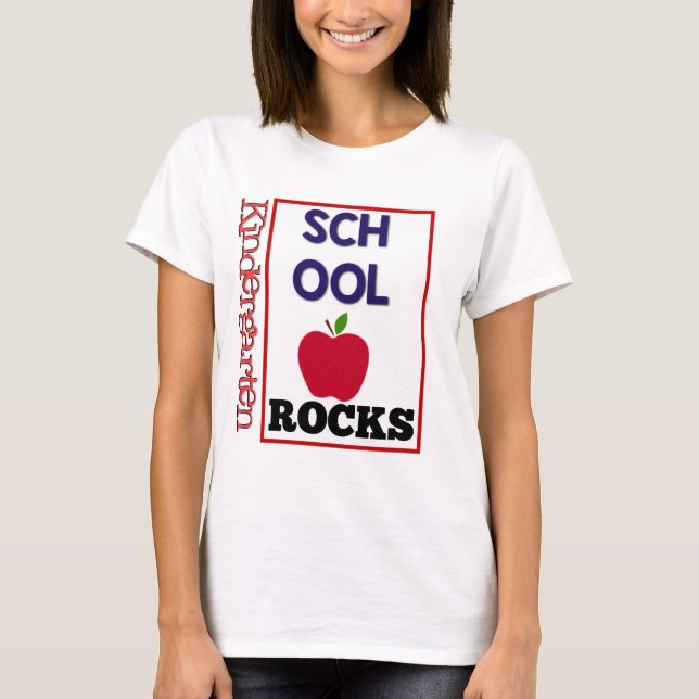 Kindergarten Teacher School Rocks T-Shirt (Front)