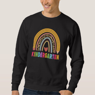 Kindergarten Teacher Student Boho Rainbow Back To Sweatshirt
