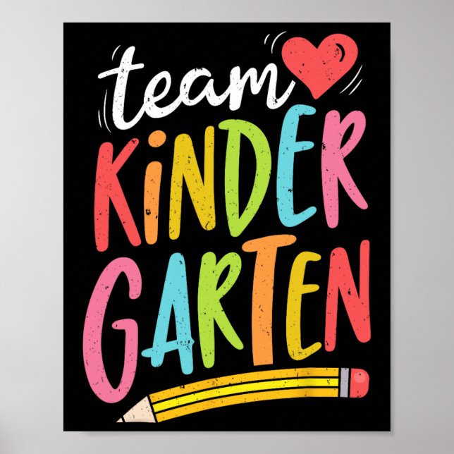 Kindergarten Teacher Student Fun Back To School Gi Poster (Front)