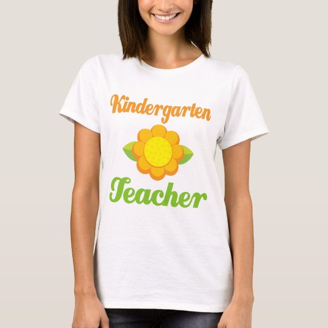 Kindergarten Teacher Sunflower T-Shirt (Front)