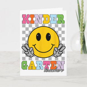 Kindergarten Teacher Team Hippie Smile Face Ck To Card