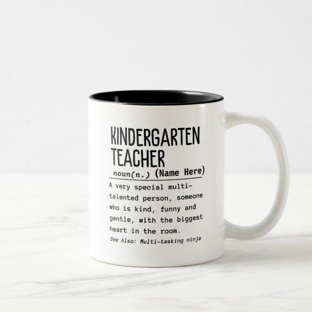 Kindergarten teacher Two-Tone coffee mug (Right)