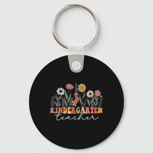 Kindergarten Teacher Wildflower Back To School  Key Ring