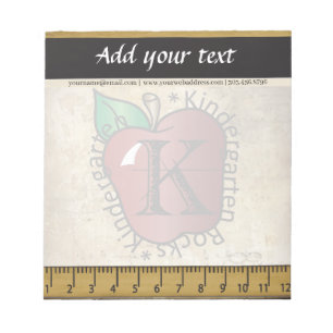 Kindergarten Teacher's Vintage Style Notepad