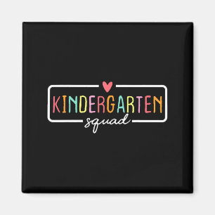 Kindergarten Team Crew Kinder Squad Back to School Magnet