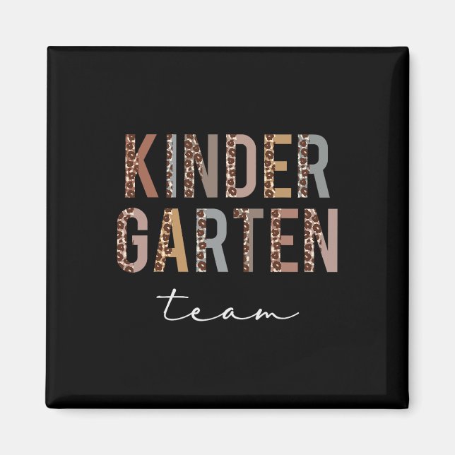 Kindergarten Team Hello Back To School Appreciatio Magnet (Front)