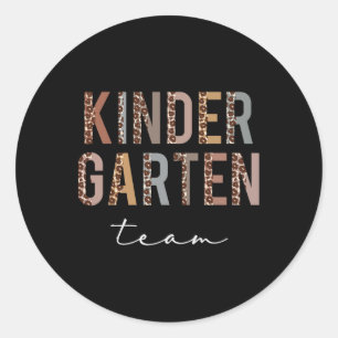 Kindergarten Team Hello Ck To School Appreciation Classic Round Sticker
