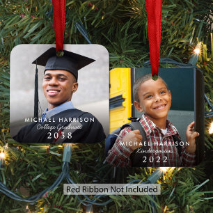 Kindergarten to College Graduate Photo Metal Tree Decoration