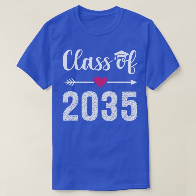 Kindergarten to graduation grow with me class of 2 T-Shirt (Design Front)