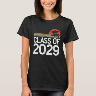 Kindergarten To Graduation Retro Class Of 2029 Gro T-Shirt