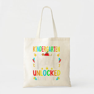 Kindergarten Unlocked Level Up Gamer Boys Back To Tote Bag