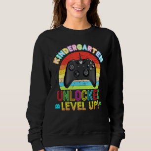 Kindergarten Unlocked Level Up Video Game Console Sweatshirt
