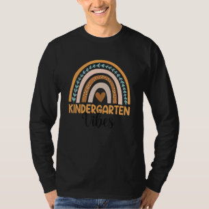 Kindergarten Vibes Back To School Rainbow Teacher T-Shirt