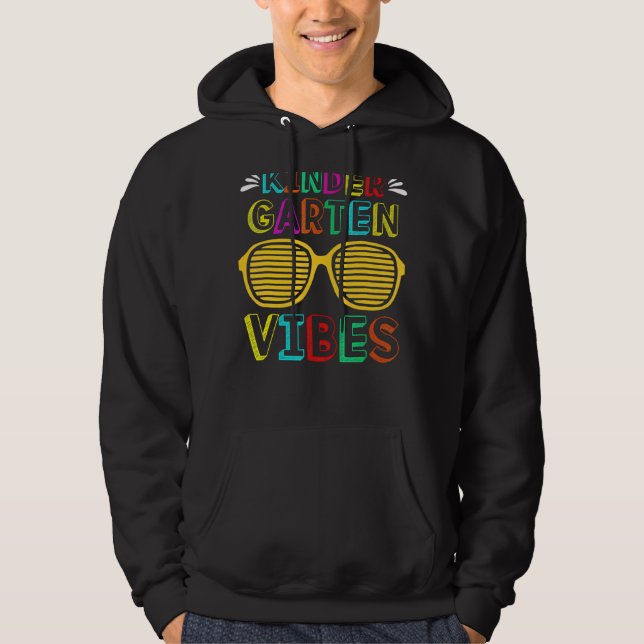 Kindergarten Vibes First Day Of Back To School Boy Hoodie (Front)
