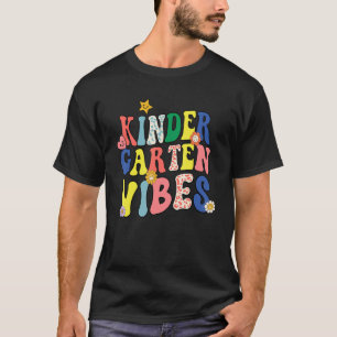 Kindergarten Vibes Leopard Retro Groovy Floral Flo T-Shirt
