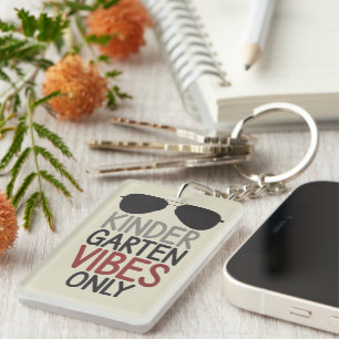 Kindergarten Vibes Only Back to School Key Ring