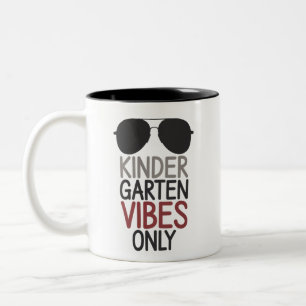 Kindergarten Vibes Only Back to School  Two-Tone Coffee Mug