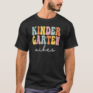 Kindergarten Vibes Retro Groovy Vintage First Day T-Shirt
