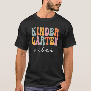 Kindergarten Vibes Retro Groovy Vintage First Day T-Shirt
