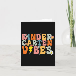 Kindergarten Vibes Shirt Retro Groovy Cute Back To Card