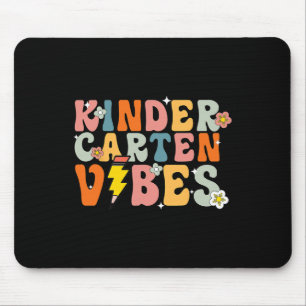 Kindergarten Vibes Shirt Retro Groovy Cute Back To Mouse Pad