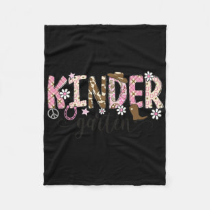 Kindergarten Western Cowgirl Teacher Back To Schoo Fleece Blanket
