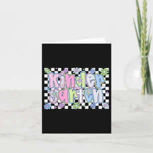 Kindergarten Wildflower First Day Of School Back T Card