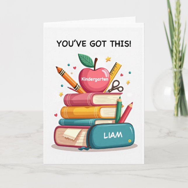Kindergarten You’ve Got This Personalise School Card (Front)