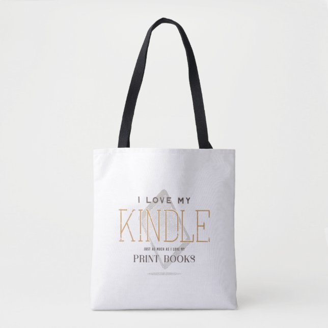 Kindle E-reader Love Tote Bag (Front)