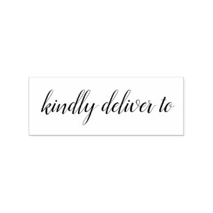 Kindly deliver to calligraphy rubber stamp