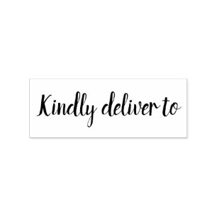 Kindly deliver to calligraphy rubber stamp