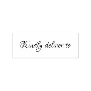 Kindly deliver to calligraphy rubber stamp