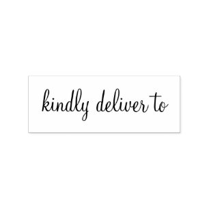 Kindly deliver to calligraphy rubber stamp