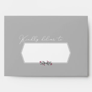 Kindly Deliver To Christmas Laurel Envelope