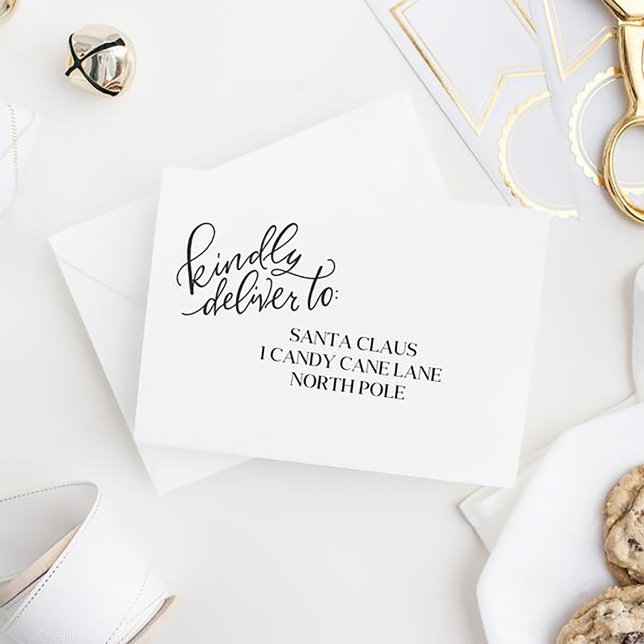 Kindly Deliver To - Hand Lettered Rubber Stamp (Creator Uploaded)