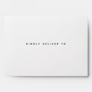 Kindly Deliver To Modern Typography Envelope