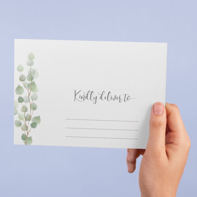 Kindly Deliver to Script Wedding Return Address Envelope (Creator Uploaded)
