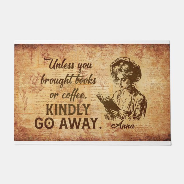 Kindly Go Away Doormat – Funny Welcome Mat | Non-S (Front)