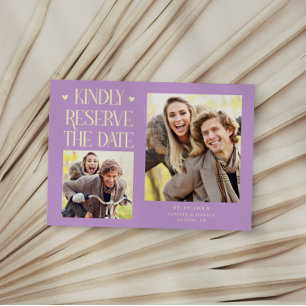 Kindly Reserve 2-Photo Lemon Wisteria Wedding Save The Date