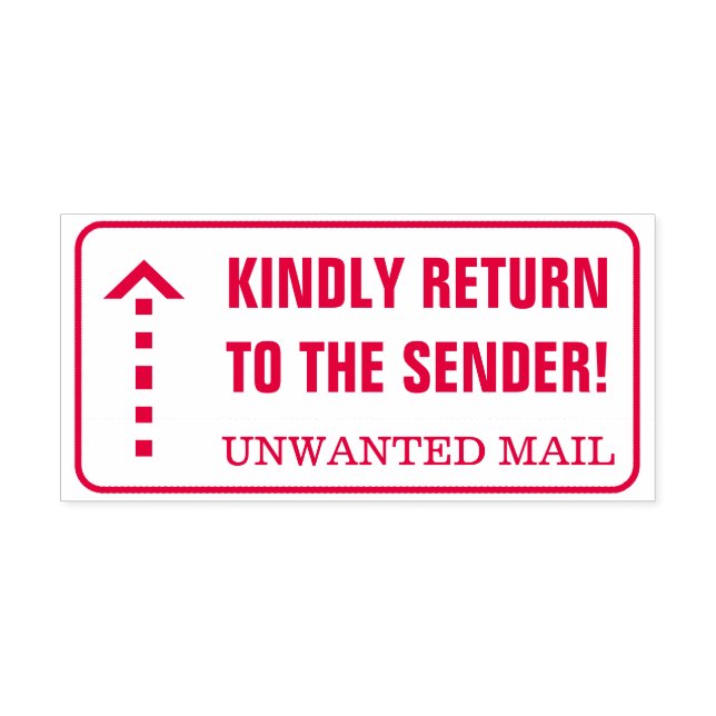"KINDLY RETURN TO THE SENDER!" Rubber Stamp (Design)