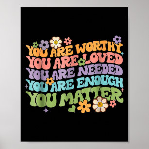 kindness be kind groovy mental health awareness poster