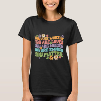 kindness be kind groovy mental health awareness T-Shirt