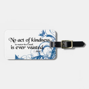 kindness butterfly swirl luggage tag