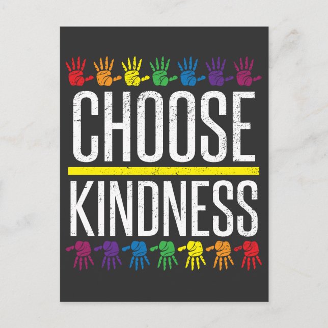 Kindness Choose Kind - Stop Bullies Spread Love Postcard (Front)