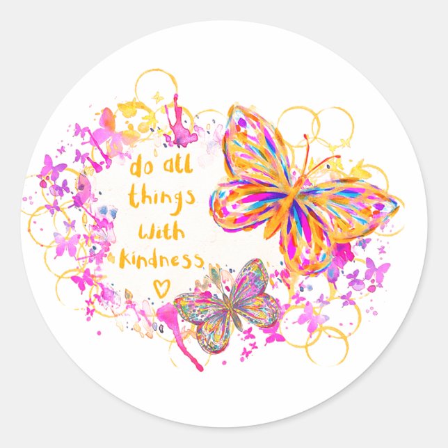 Kindness Classic Round Sticker (Front)