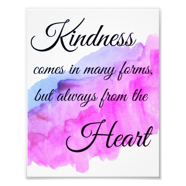 Kindness comes from the heart poster (Front)