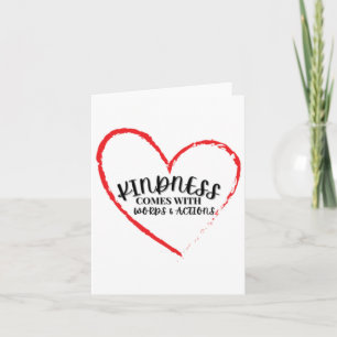 Kindness Comes With Words Actions Design Sticker  Card
