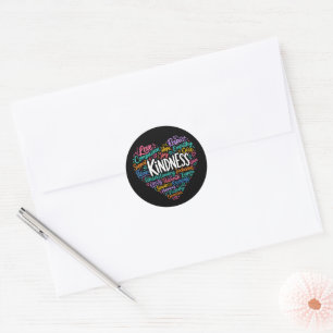 Kindness compassion empathy and respect classic round sticker