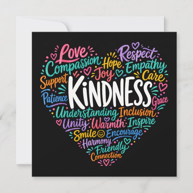Kindness compassion empathy and respect invitation (Front)
